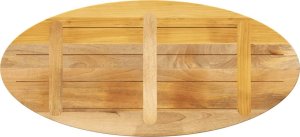 vidaXL Blat stołu, 110x40x2,5 cm, owalny, lite drewno mango 5