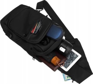 Peterson Solidny plecak-saszetka na ramię z portem USB - Peterson NoSize 11