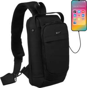 Peterson Solidny plecak-saszetka na ramię z portem USB - Peterson NoSize 16