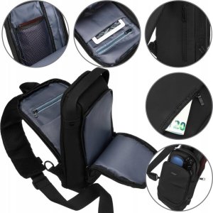 Peterson Solidny plecak-saszetka na ramię z portem USB - Peterson NoSize 4