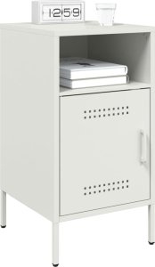 vidaXL vidaXL Szafki nocne, 2 szt., białe, 36x39x68 cm, stal walcowana 2