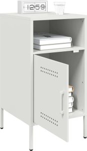 vidaXL vidaXL Szafki nocne, 2 szt., białe, 36x39x68 cm, stal walcowana 3
