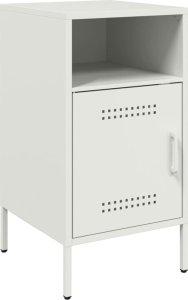 vidaXL vidaXL Szafki nocne, 2 szt., białe, 36x39x68 cm, stal walcowana 4