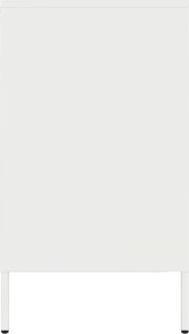 vidaXL vidaXL Szafki nocne, 2 szt., białe, 36x39x68 cm, stal walcowana 6