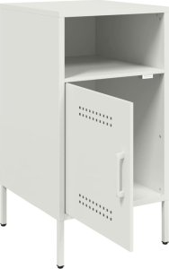 vidaXL vidaXL Szafki nocne, 2 szt., białe, 36x39x68 cm, stal walcowana 8