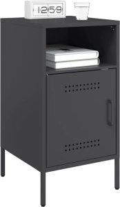 vidaXL vidaXL Szafki nocne, 2 szt., czarne, 36x39x68 cm, stal walcowana 3