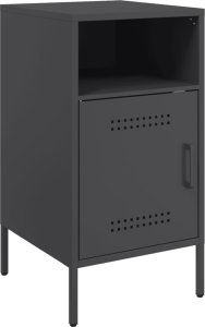 vidaXL vidaXL Szafki nocne, 2 szt., czarne, 36x39x68 cm, stal walcowana 5