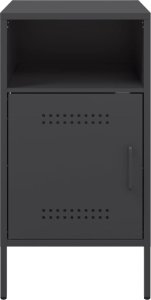 vidaXL vidaXL Szafki nocne, 2 szt., czarne, 36x39x68 cm, stal walcowana 6