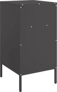 vidaXL vidaXL Szafki nocne, 2 szt., czarne, 36x39x68 cm, stal walcowana 8