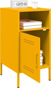 vidaXL vidaXL Szafki nocne, 2 szt., musztardowe, 36x39x68 cm, stal walcowana 4