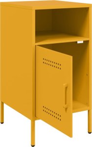 vidaXL vidaXL Szafki nocne, 2 szt., musztardowe, 36x39x68 cm, stal walcowana 9