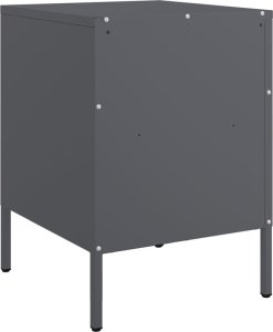 vidaXL vidaXL Szafki nocne, 2 szt., antracytowe, 36x39x50,5 cm, stal 8