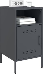vidaXL vidaXL Szafki nocne, 2 szt., antracytowe, 36x39x68 cm, stal walcowana 3