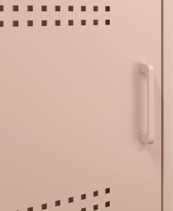 vidaXL vidaXL Szafki nocne, 2 szt., różowe, 36x39x68 cm, stal walcowana 12