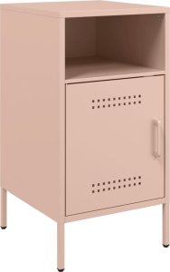 vidaXL vidaXL Szafki nocne, 2 szt., różowe, 36x39x68 cm, stal walcowana 4