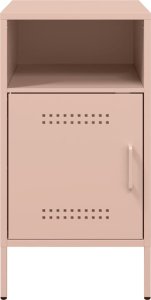 vidaXL vidaXL Szafki nocne, 2 szt., różowe, 36x39x68 cm, stal walcowana 5
