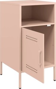 vidaXL vidaXL Szafki nocne, 2 szt., różowe, 36x39x68 cm, stal walcowana 8