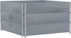 vidaXL vidaXL Nadstawki paletowe, 3 szt., szare, 100x100 cm, drewno sosnowe 1