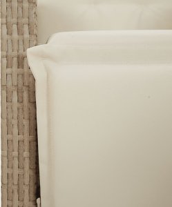 vidaXL 11-cz. zestaw ogrodowych mebli bistro z poduszkami, beżowy 5