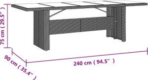 vidaXL 11-cz. zestaw ogrodowych mebli bistro z poduszkami, beżowy 8