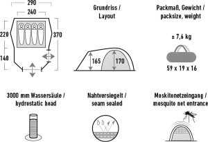 Namiot turystyczny High Peak Tessin 4.1 9