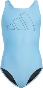 Adidas Kostium kąpielowy dla dziewczynki adidas Performance Big Bars jasnoniebieski IR9625 140cm 1