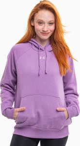 Under Armour Bluza z kapturem kangurka damska Under Armour Rival Fleece Hoodie fioletowa 1379500 560 S 1
