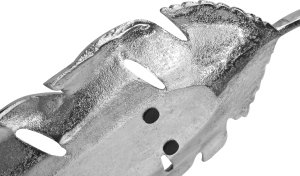 Art-Pol Patera metalowa srebrna liść 49 cm 5
