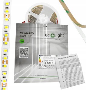 Taśma LED ECOLIGHT2 Eco Light EC79576 taśma LED 48W 9.6W/M LED 5M 4000K 600lm biała 7