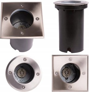 ECOLIGHT2 Eco Light EC79109 lampa najazdowa zewnętrzna ogrodowa IP67 1x35W GU10 230V kwadratowa inox 6