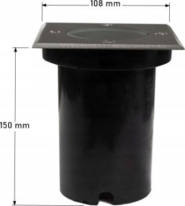 ECOLIGHT2 Eco Light EC79109 lampa najazdowa zewnętrzna ogrodowa IP67 1x35W GU10 230V kwadratowa inox 7