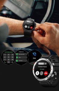 Smartwatch Gravity Zegarek męski SMARTWATCH GT21-4 BK/RD/BK 10