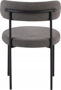 Selsey Krzesło tapicerowane Femiss w tkaninie boucle szare 4