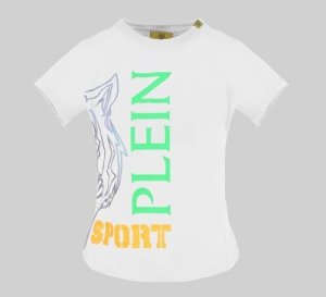 Plein Sport Koszulka T-shirt marki Plein Sport model DTPS3010 kolor Biały. Odzież damska. Sezon: Wiosna/Lato XL 1