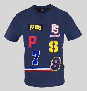 Plein Sport Koszulka T-shirt marki Plein Sport model TIPS130IT kolor Niebieski. Odzież męska. Sezon: Wiosna/Lato M 1