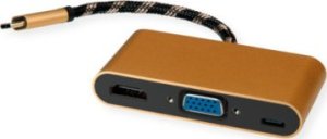 Adapter AV Roline ROLINE GOLD Display Adapter USB typu C - VGA / HDMI / C (PD) 1