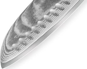 Samura Samura DAMASCUS SANTOKU C/ALVEOLI (Santoku knife hollow ground) CM.18 3