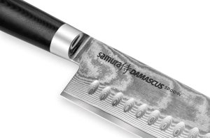 Samura Samura DAMASCUS SANTOKU C/ALVEOLI (Santoku knife hollow ground) CM.18 4