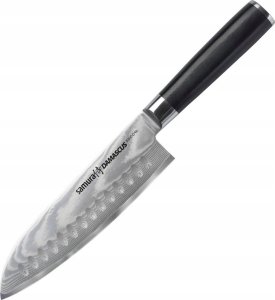 Samura Samura DAMASCUS SANTOKU C/ALVEOLI (Santoku knife hollow ground) CM.18 5
