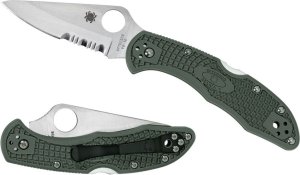 Spyderco Spyderco DELICA 4 FRN FOLIAGE GREEN COMBO C11PSFG 1