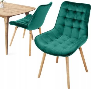 Miadomodo MIADOMODO Zestaw krzeseł do jadalni, zielony, 2 szt. 6