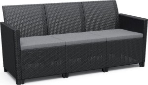 Allibert CLAIRE 3 SEATERS SOFA - grafitowy 1