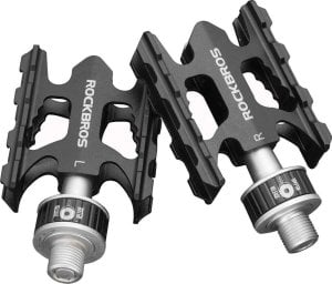 RockBros Zestaw pedałów rowerowych Quick Release stop aluminium - czarne 1