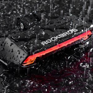RockBros Lampka rowerowa tylna z pilotem laserem i funkcją kierunkowskazów USB-A 8