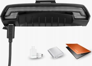RockBros Lampka rowerowa tylna z pilotem laserem i funkcją kierunkowskazów USB-A 9