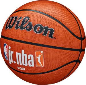 Wilson Piłka do koszykówki JR NBA Logo Auth Outdoor pomarańczowa (WZ3011801XB7) 2