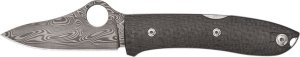 Spyderco Spyderco SPYOPERA CARBON FIBER THOR DAMASCUS C255CFPD 1