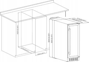 Chłodziarka do wina Kluge Kluge KCW1702B WINIARKA 30cm DO ZABUDOWY POD BLATEM 3