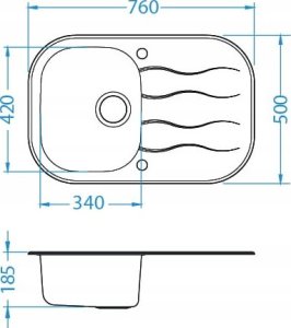 Zlewozmywak Alveus WAVE 20 zlewozmywak szklany biały odwracalny 2