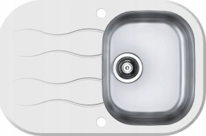 Zlewozmywak Alveus WAVE 20 zlewozmywak szklany biały odwracalny 3